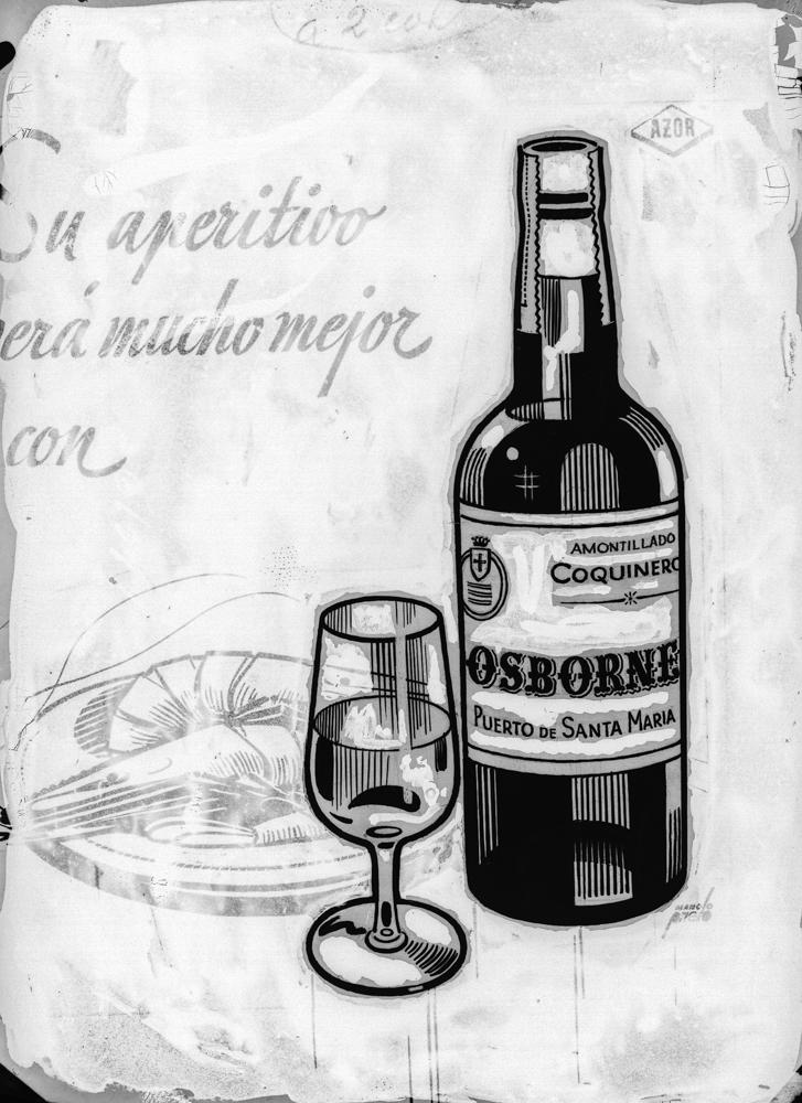 Dibujo linea botella [de Amontillado Coquinero Osborne y copa]